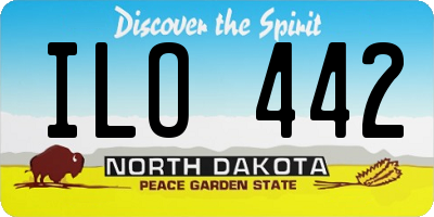 ND license plate ILO442