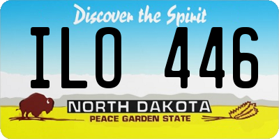ND license plate ILO446