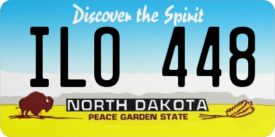 ND license plate ILO448