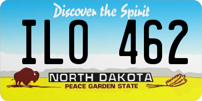 ND license plate ILO462