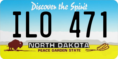 ND license plate ILO471