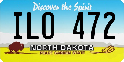 ND license plate ILO472
