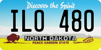 ND license plate ILO480