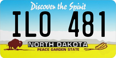 ND license plate ILO481