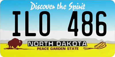 ND license plate ILO486