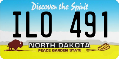ND license plate ILO491