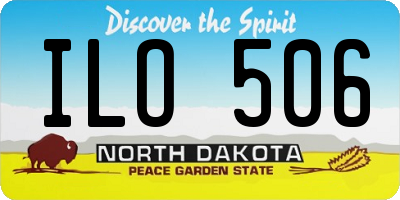 ND license plate ILO506
