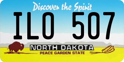 ND license plate ILO507