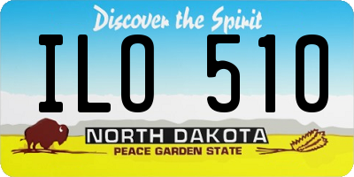 ND license plate ILO510