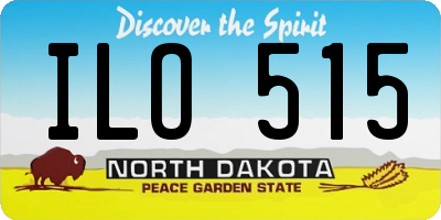 ND license plate ILO515