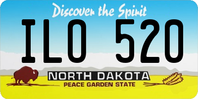 ND license plate ILO520