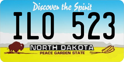 ND license plate ILO523