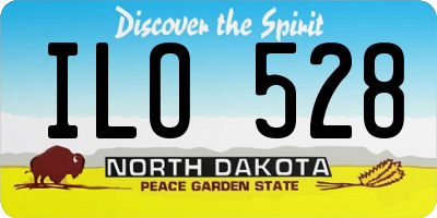 ND license plate ILO528
