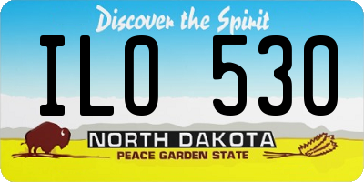 ND license plate ILO530
