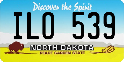 ND license plate ILO539