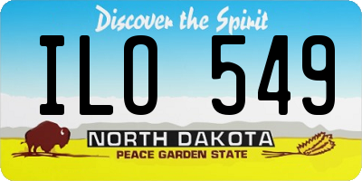 ND license plate ILO549