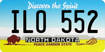 ND license plate ILO552