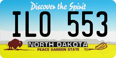 ND license plate ILO553