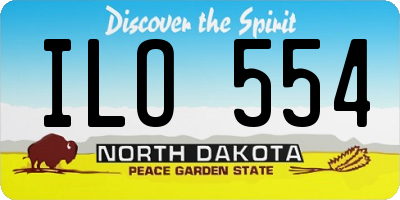 ND license plate ILO554