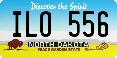 ND license plate ILO556