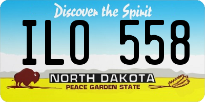 ND license plate ILO558