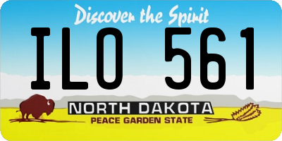 ND license plate ILO561
