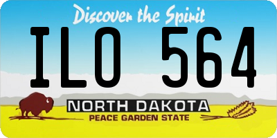 ND license plate ILO564