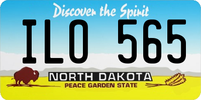 ND license plate ILO565