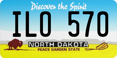 ND license plate ILO570