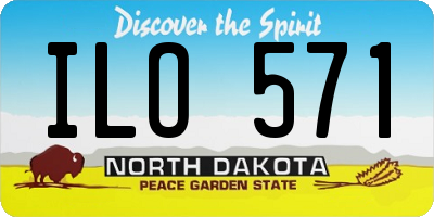 ND license plate ILO571