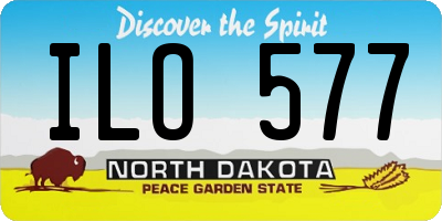 ND license plate ILO577