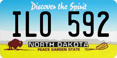 ND license plate ILO592