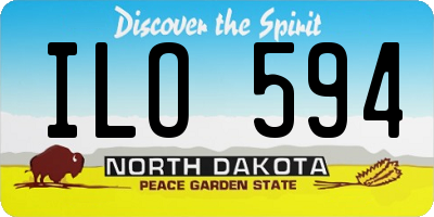 ND license plate ILO594