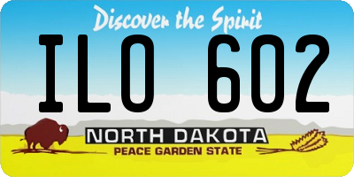 ND license plate ILO602