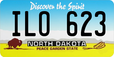 ND license plate ILO623