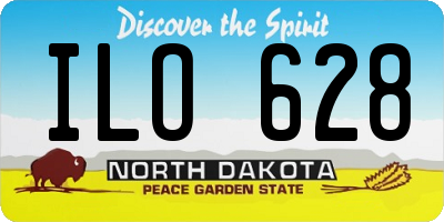 ND license plate ILO628
