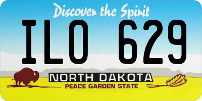 ND license plate ILO629