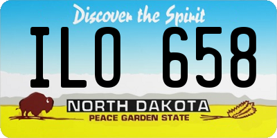 ND license plate ILO658