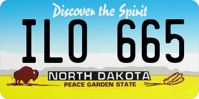 ND license plate ILO665