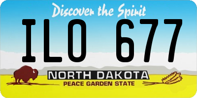 ND license plate ILO677