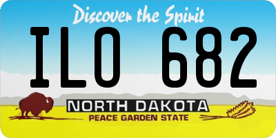 ND license plate ILO682