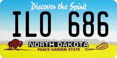 ND license plate ILO686