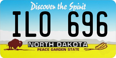 ND license plate ILO696