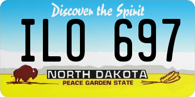 ND license plate ILO697