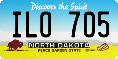 ND license plate ILO705
