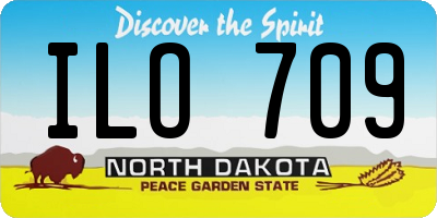 ND license plate ILO709