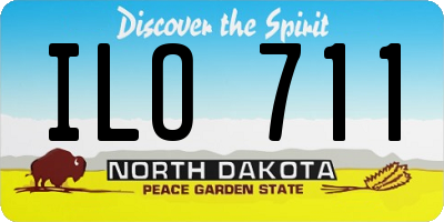 ND license plate ILO711