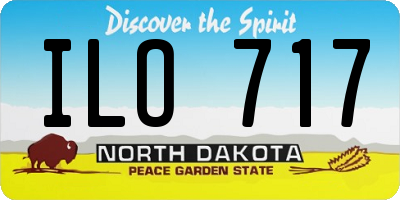 ND license plate ILO717