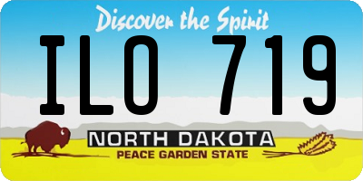 ND license plate ILO719