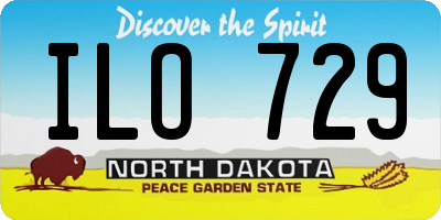 ND license plate ILO729